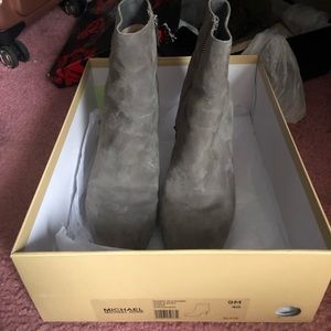 Grey suede Michael kors booties